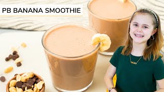 PEANUT BUTTER BANANA SMOOTHIE  just 4ingredients [upl. by Root325]