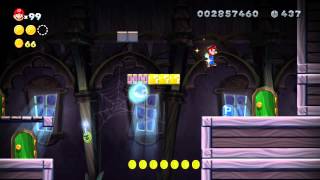 New Super Mario Bros U  Frosted GlacierGhost House Star Coin and Secret Exit Guide [upl. by Hugues]