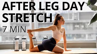 7 MIN AFTER WORKOUT STRETCH  Short amp Efficient Stretch for Leg Days  Daniela Suarez [upl. by Teena]