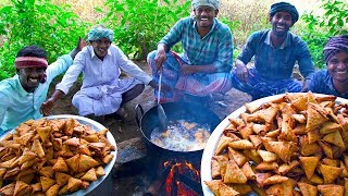 SAMOSA  Street Samosa Recipe  Healthy South Indian Potato Onion Crispy Samosa Cooking In Village [upl. by Carolann]