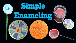 How I Enameled Copper Pendants Without A Kiln [upl. by Tobiah]