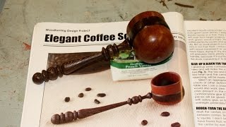 How to Turn a Traditional Wood Coffee Scoop [upl. by Eihcra876]