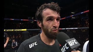 UFC Moscow Zabit Magomedsharipov Octagon Interview [upl. by Jd]