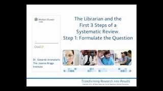 Step 1 in a Systematic Review [upl. by Anitsyrhk]