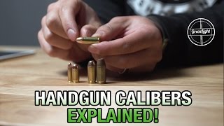 Basic Handgun Calibers Explained  SemiAutomatic Ammo Breakdown [upl. by Aurie729]