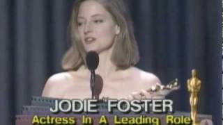 Jodie Foster Wins Best Actress 1989 Oscars [upl. by Dupin]