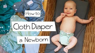 How to cloth diaper a newborn  EASY TUTORIAL [upl. by Elauqsap622]