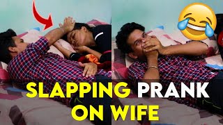 SLAPPING PRANK ON WIFE 🤣 BACKFIRED 😥  Spread Love [upl. by Anaugal]