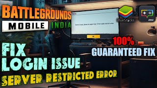 How To Fix BGMI Server Is Busy Restrict Area In Emulator  Bluestacks And Msi App Player [upl. by Aleahc]
