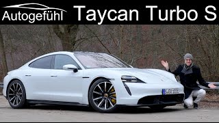 Porsche Taycan Turbo S  FULL REVIEW with German Autobahn 2021 [upl. by Iong]