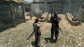 Defeating The Ebony Warrior Skyrim [upl. by Eicnarf]