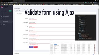 jQuery Form Validation before Ajax submit  Laravel [upl. by Elvina156]