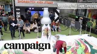 Kopparberg Fruit Lager Launch with street artist Will Vibes  CAMPAIGN [upl. by Eecyaj]