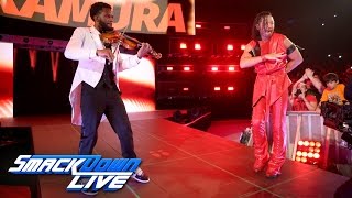 Twotime NXT Champion Shinsuke Nakamura debuts on SmackDown LIVE SmackDown LIVE April 4 2017 [upl. by Enelez]