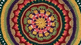 How to Crochet Easy Mandala Stitch Along Rnds 1  10 [upl. by Entsirhc596]