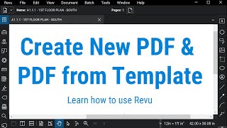 Bluebeam Revu Create New PDF  PDF from Template [upl. by Bernadette460]