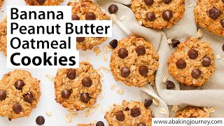 3 Ingredients Peanut Butter Banana Oatmeal Cookies [upl. by Leroy]