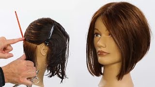 Basic ALine Triangular Bob Haircut Tutorial [upl. by Stacie]