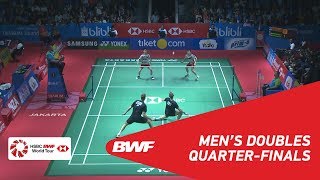 MD  GIDEONSUKAMULJO INA 1 vs CONRADPETERSENKOLDING DEN 5  BWF 2018 [upl. by Elie]