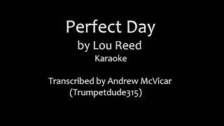 Perfect Day  Lou Reed  Karaoke [upl. by Artair]