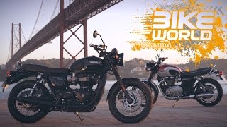 2016 Triumph Bonneville T120 Review First Ride [upl. by Enirol]