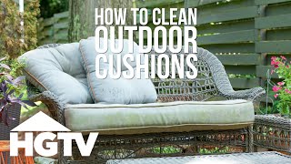 How to Clean Outdoor Cushions  HGTV [upl. by Copeland]