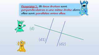 Droites parallèles et perpendiculaires  Cours sixième [upl. by Alexis424]