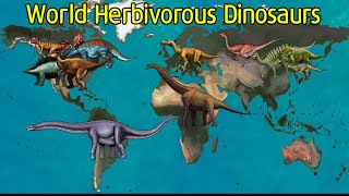 Dinosaur map  Herbivorous Dinosaur World Map  Herbivorous Dinosaur Discovery World Map  딩동TV [upl. by Niboc]