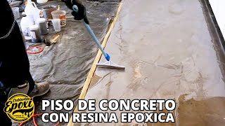 Piso De Concreto Con Resina Epoxica Marmoleado [upl. by Ninnahc700]