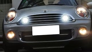 MINI Cooper LED Rally Lights with Daytime Running Light and Driving Light Feature [upl. by Nena]