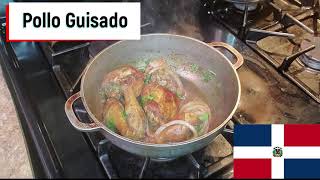 Pollo Guisado estilo Dominicano Receta facil aprende a darle color sin usar salsa [upl. by Justinn]