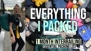 Everything I Packed for Month Of Interrailing Solo Only 40L Rucksack [upl. by Eirlav]