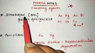 CHELATING AGENTS WITH TRICKS  METAL POISONING REMEDIES  RRB PHARMACIST EXAM  GPAT  ESIC PART62 [upl. by Ilaw323]