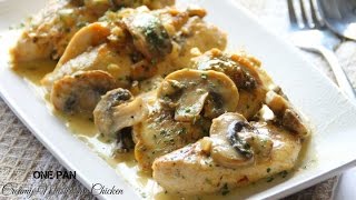 One Pan Creamy Mushroom Chicken [upl. by Ayila]