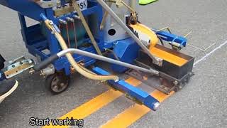 Double Line Marking with RS1 Road Marking Machine [upl. by Leachim]