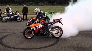 BIKERS Compilation 2016  Burnout Acceleration Beautiful Motorbike Sounds Motorrad [upl. by Eleph]