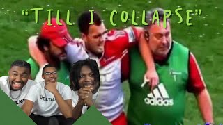 AMERICANS FIRST EVER REACTION TO Rugby HitsTill I collapse [upl. by Euqenimod]