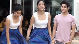 Janhvi Kapoor Escapes OPPS MOMENT During Dhadak Promotion  Ishaan Khattar [upl. by Siva]