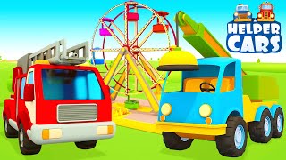 Helper Cars and Trucks for kids  Cartoons for kids full episodes  A fire truck for kids [upl. by Notak]