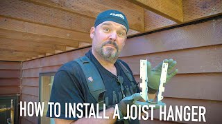 How To Properly Install Joist Hangers  Dr Decks [upl. by Persson29]