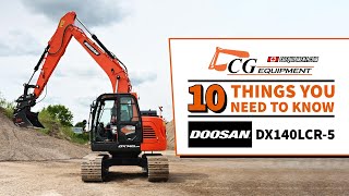 CG Equipment  10 Things You Need To Know About The Doosan DX140LCR5 [upl. by Glen]