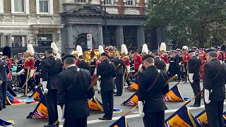 Queen Elizabeth II coffin paasing at Cenotaph [upl. by Ziza]