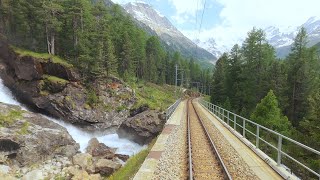 ★ 4K 🇮🇹Tirano  🇨🇭St Moritz summer cab ride Italy to Switzerland 062020 [upl. by Ardin]