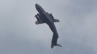 Airbus A400M pulls off incredible loop [upl. by Ludmilla]