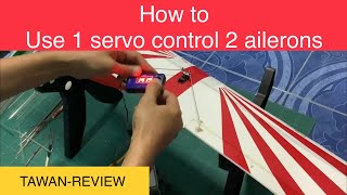 How to use 1 servo control 2 ailerons [upl. by Gusti]