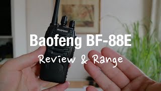 Baofeng BF88e PMR Two Way Radio Review and Range Test [upl. by Bigod]