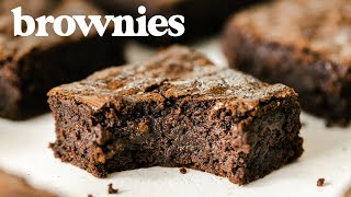 The Perfect BROWNIE  How to Make FUDGY CracklyTop Brownies [upl. by Mota140]