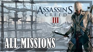 Assassins Creed 3  All Missions  Full Game [upl. by Saihtam8]