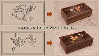 Modern Laser Marquetry and Wood Inlay Technique [upl. by Krissie404]