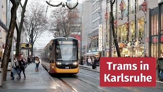 Tram and Light Rail in Karlsruhe Germany [upl. by Nylrak877]